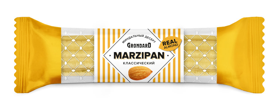  TM Grondard   (10361) Батончики НЕглазированные Марципановые Классика, (28шт по 40г)        в Кропоткине