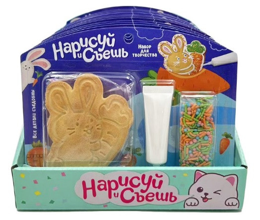 №3 Набор для творчества Нарисуй и съешь "Зайка" (блок 12шт 59г) в Кропоткине