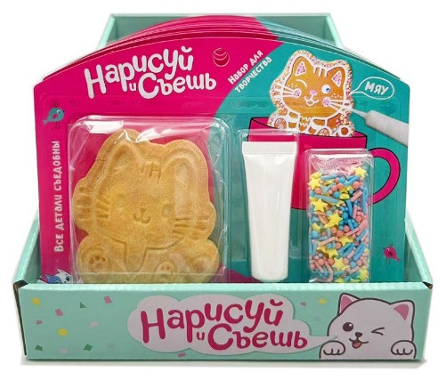 №3 Набор для творчества Нарисуй и съешь "Котёнок" (блок 12шт 59г) в Кропоткине