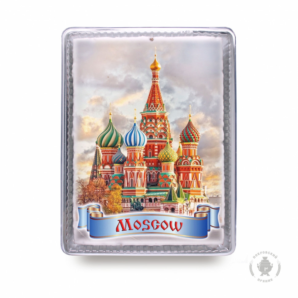  Пряник 600г MOSCOW с фотопечатью (в подарочной пластиковой упаковке)  в Кропоткине