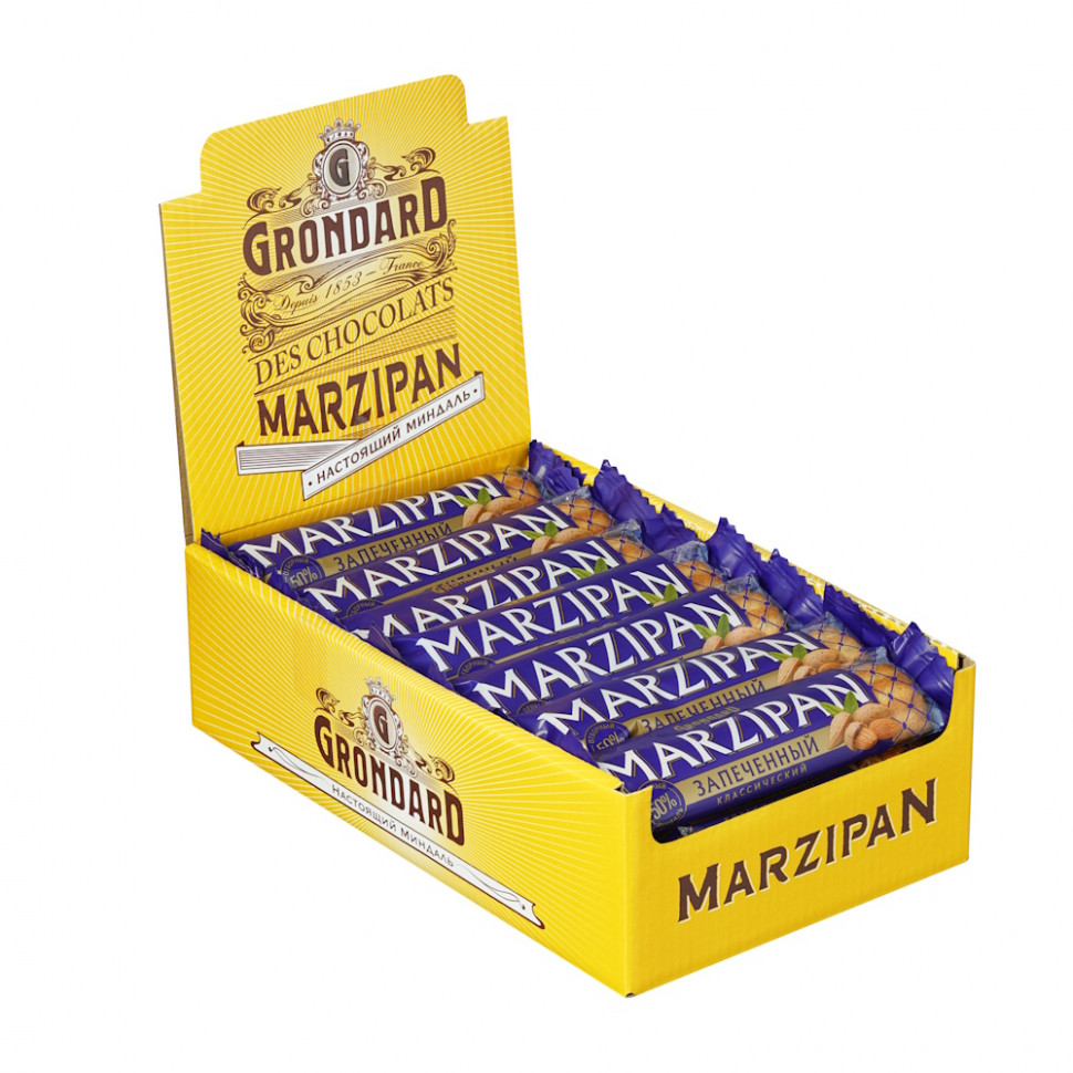  TM Grondard   (11161) Батончики НЕглазированные Марципановые Запечённые, (28шт по 40г)    в Кропоткине
