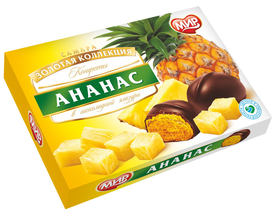  КФ МИР Ананас в шоколадной глазури 160г в Кропоткине