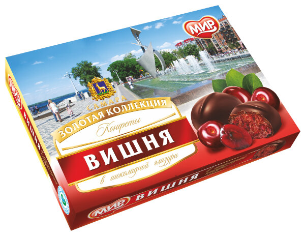№2 КФ МИР Вишня в шоколадной глазури 160г в Кропоткине